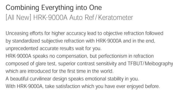 Huvitz HRK-9000A Autorefractor Keratometer